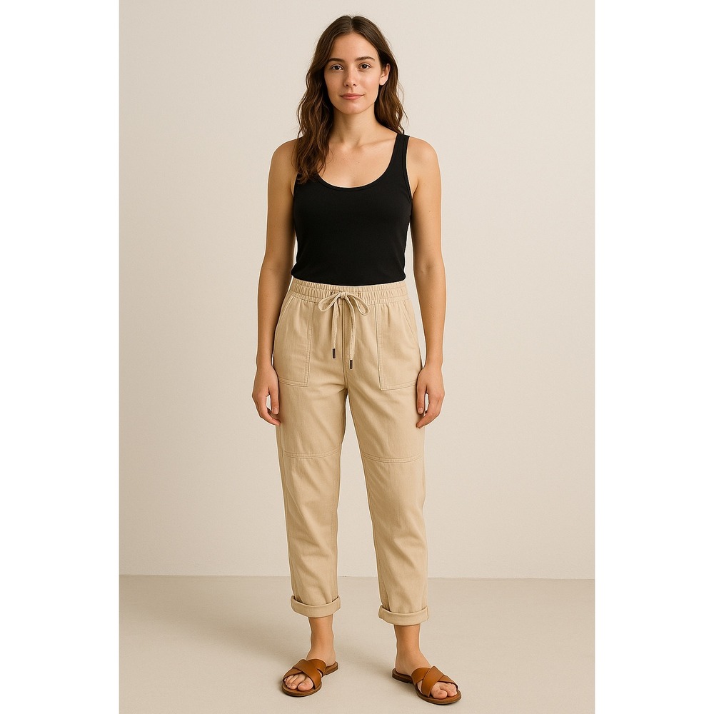 J. Crew Women's Beige Linen Blend Jogger Pants Size 10